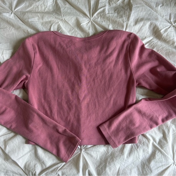 Sunday Best by Aritzia Womens XS Rose Button-Up Long Sleeve Top - Picture 6 of 6
